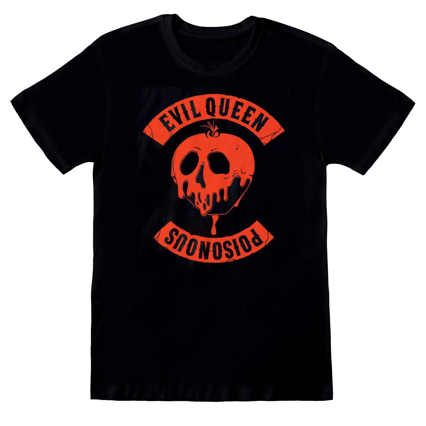 Black-Orange - Front - Disney Unisex Adult Poisonous Evil Queen Villains T-Shirt