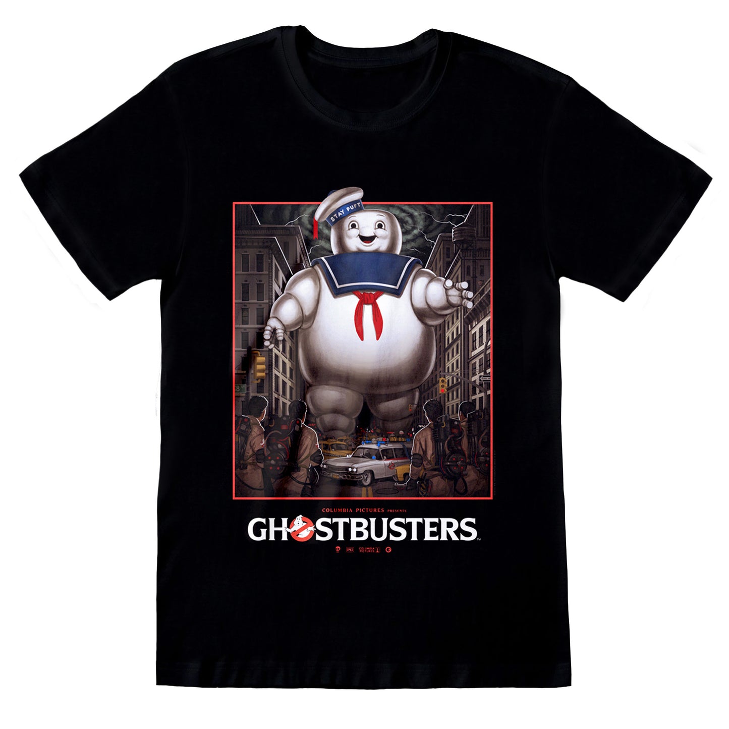 Black - Front - Ghostbusters Unisex Adult Stay Puft T-Shirt