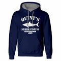 Navy - Front - Jaws Unisex Adult Quint´s Shark Fishing Hoodie