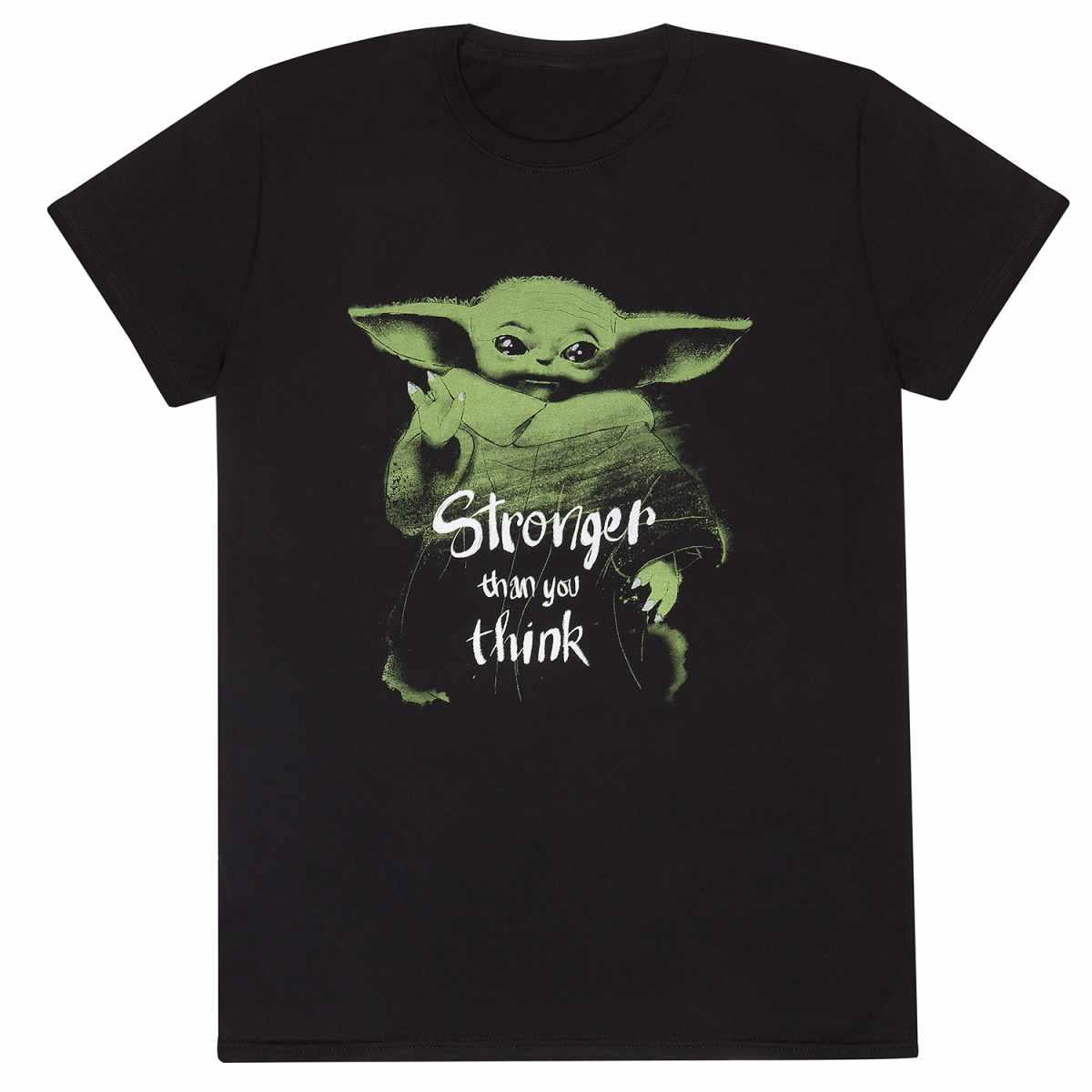 Black - Front - Star Wars: The Mandalorian Unisex Adult Stronger Than You Think T-Shirt