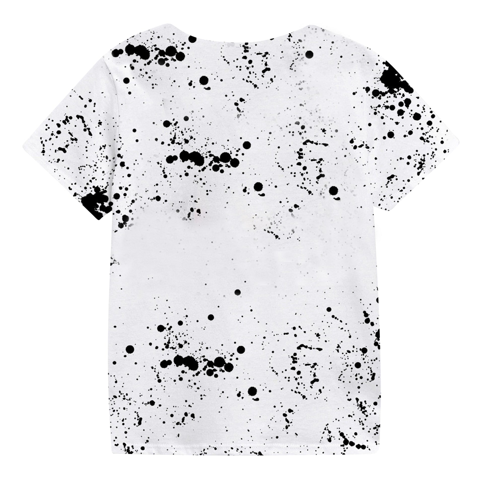 White-Black-Yellow - Back - Pokemon Childrens-Kids Electrifying 025 Pikachu Splattered T-Shirt