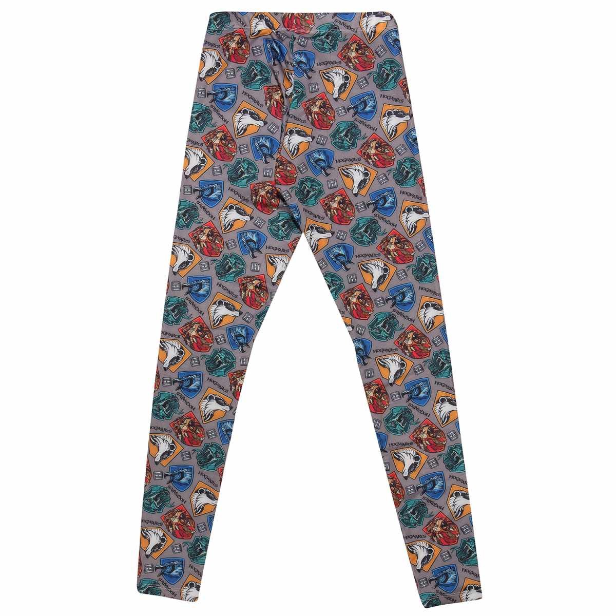 Multicoloured - Back - Harry Potter Womens-Ladies Hogwarts Houses Leggings