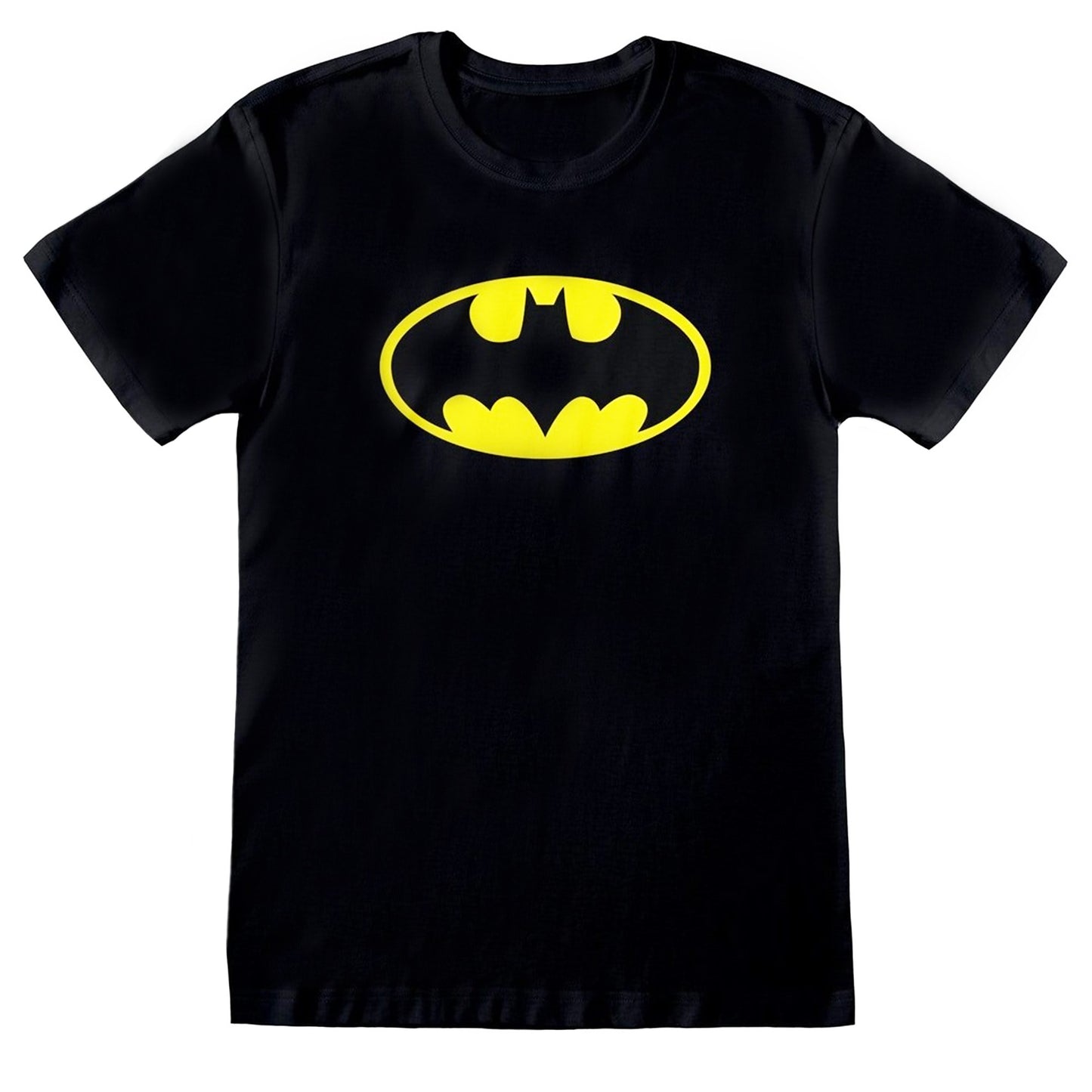 Black-Yellow - Side - Batman Unisex Adult Logo T-Shirt