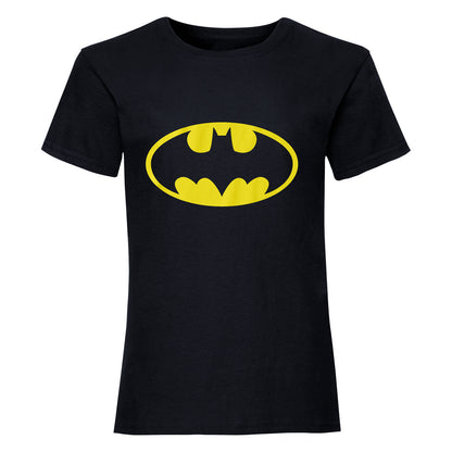 Black-Yellow - Front - Batman Unisex Adult Logo T-Shirt