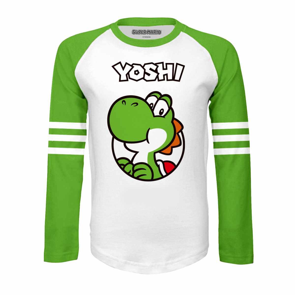 White - Front - Super Mario Childrens-Kids Yoshi Since 1990 Long-Sleeved T-Shirt