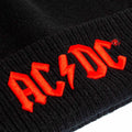Black-Red - Back - AC-DC Appliqué Logo Beanie
