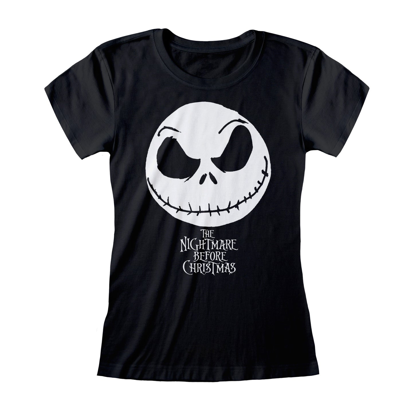 Black - Front - Nightmare Before Christmas Womens-Ladies Jack Skellington T-Shirt