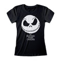 Black - Front - Nightmare Before Christmas Womens-Ladies Jack Skellington T-Shirt