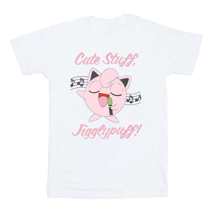 White-Pink - Front - Pokemon Unisex Adult Sing Along Jigglypuff T-Shirt