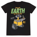 Black - Front - Wall-E Unisex Adult Cleaning The Earth WALL-E T-Shirt