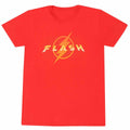Red - Front - The Flash Unisex Adult Logo T-Shirt