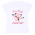 White-Pink - Front - Pokemon Womens-Ladies Sing Along Jigglypuff Fitted T-Shirt