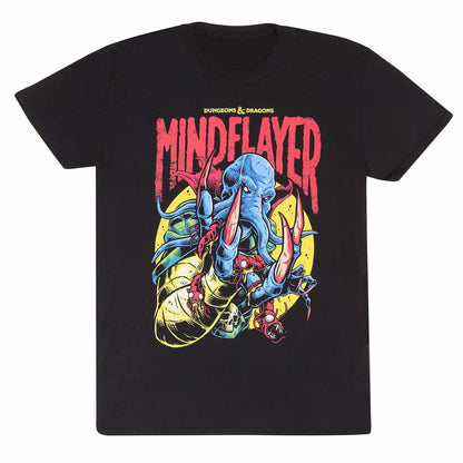 Black - Front - Dungeons & Dragons Unisex Adult Mind Flayer Colour Pop T-Shirt