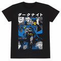 Black - Front - Batman Unisex Adult Manga T-Shirt