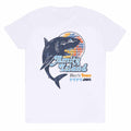 White - Front - Jaws Unisex Adult Amity Island Tours Shark T-Shirt