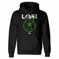Black - Front - Loki Unisex Adult Season 2 Distressed Logo Hoodie