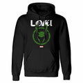 Black - Front - Loki Unisex Adult Season 2 Distressed Logo Hoodie