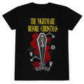 Black - Front - Nightmare Before Christmas Unisex Adult Jack Skellington Coffin T-Shirt