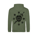 Green - Back - Legend Of Zelda Unisex Adult Logo & Shield Hoodie