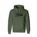 Green - Front - Legend Of Zelda Unisex Adult Logo & Shield Hoodie