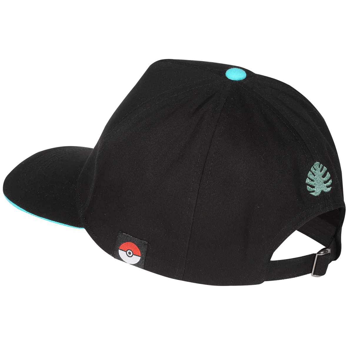 Black - Back - Pokemon Bulbasaur Badge Baseball Cap