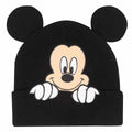Black - Front - Mickey Mouse & Friends Peeping Mickey Mouse Beanie