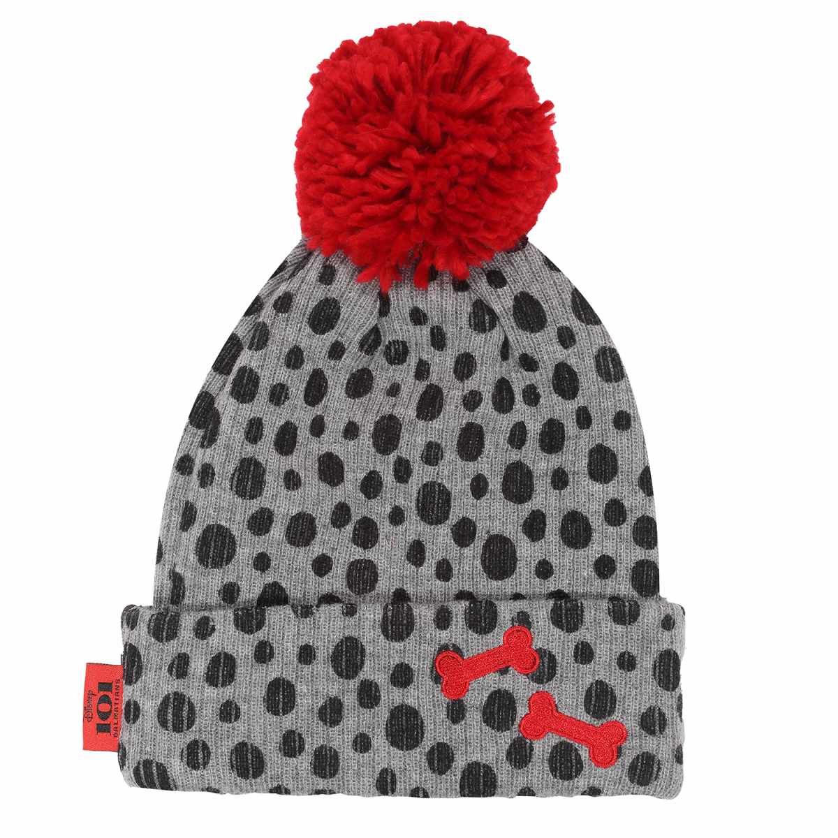 Grey-Black-Red - Back - 101 Dalmatians Peeping Pup Beanie