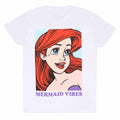 White - Front - Little Mermaid Unisex Adult Mermaid Vibes Ariel T-Shirt