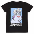 Black - Front - The Little Mermaid Unisex Adult Devious Ursula T-Shirt