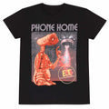 Black - Front - E.T Unisex Adult Phone Home T-Shirt