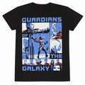 Black - Front - Guardians Of The Galaxy Unisex Adult Panel T-Shirt