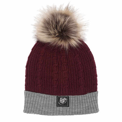 Red-Grey - Back - Harry Potter Gryffindor Pom Pom Beanie
