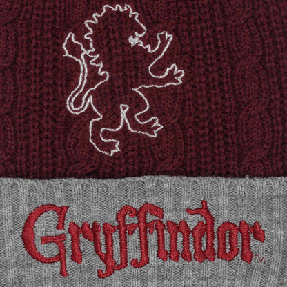 Red-Grey - Side - Harry Potter Gryffindor Pom Pom Beanie