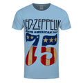 Light Blue - Front - Led Zeppelin Unisex Adult 1975 North American Tour T-Shirt