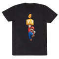 Black - Front - Super Mario Bros Unisex Adult Coin T-Shirt