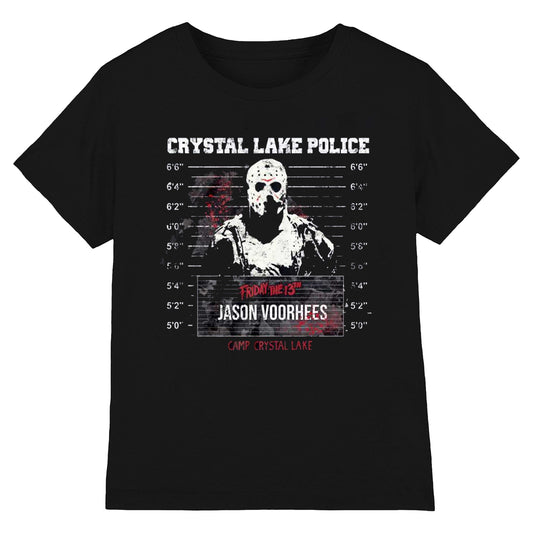 Black - Front - Friday The 13th Unisex Adult Mugshot T-Shirt