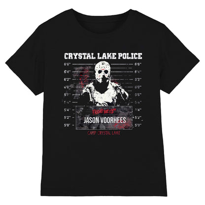 Black - Front - Friday The 13th Unisex Adult Mugshot T-Shirt
