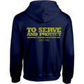 Navy - Back - Friday The 13th Unisex Adult Crystal Lake Police Hoodie