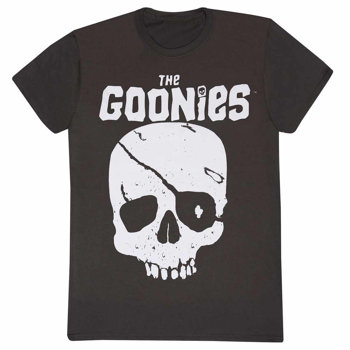 Charcoal - Front - The Goonies Unisex Adult Skull Logo T-Shirt
