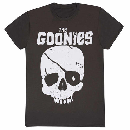 Charcoal - Front - The Goonies Unisex Adult Skull Logo T-Shirt