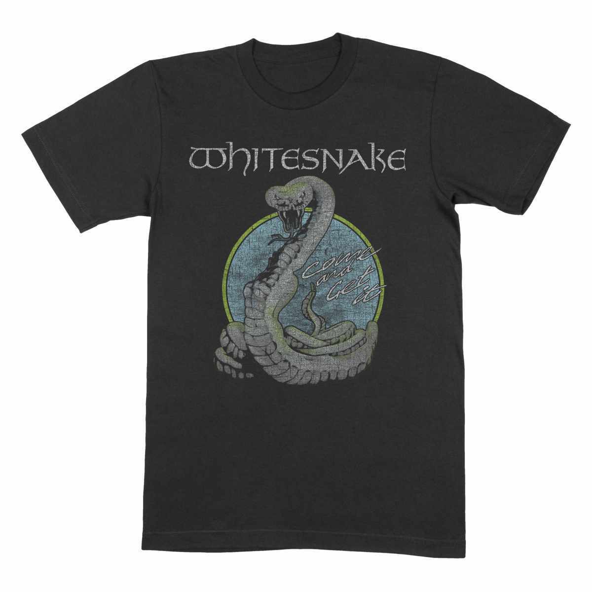 Black - Front - Whitesnake Unisex Adult Come And Get It T-Shirt