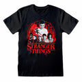 Black - Front - Stranger Things Unisex Adult Circle Logo T-Shirt
