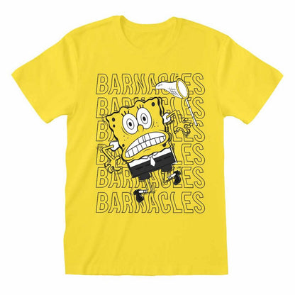 Yellow - Front - SpongeBob SquarePants Unisex Adult Barnacles T-Shirt