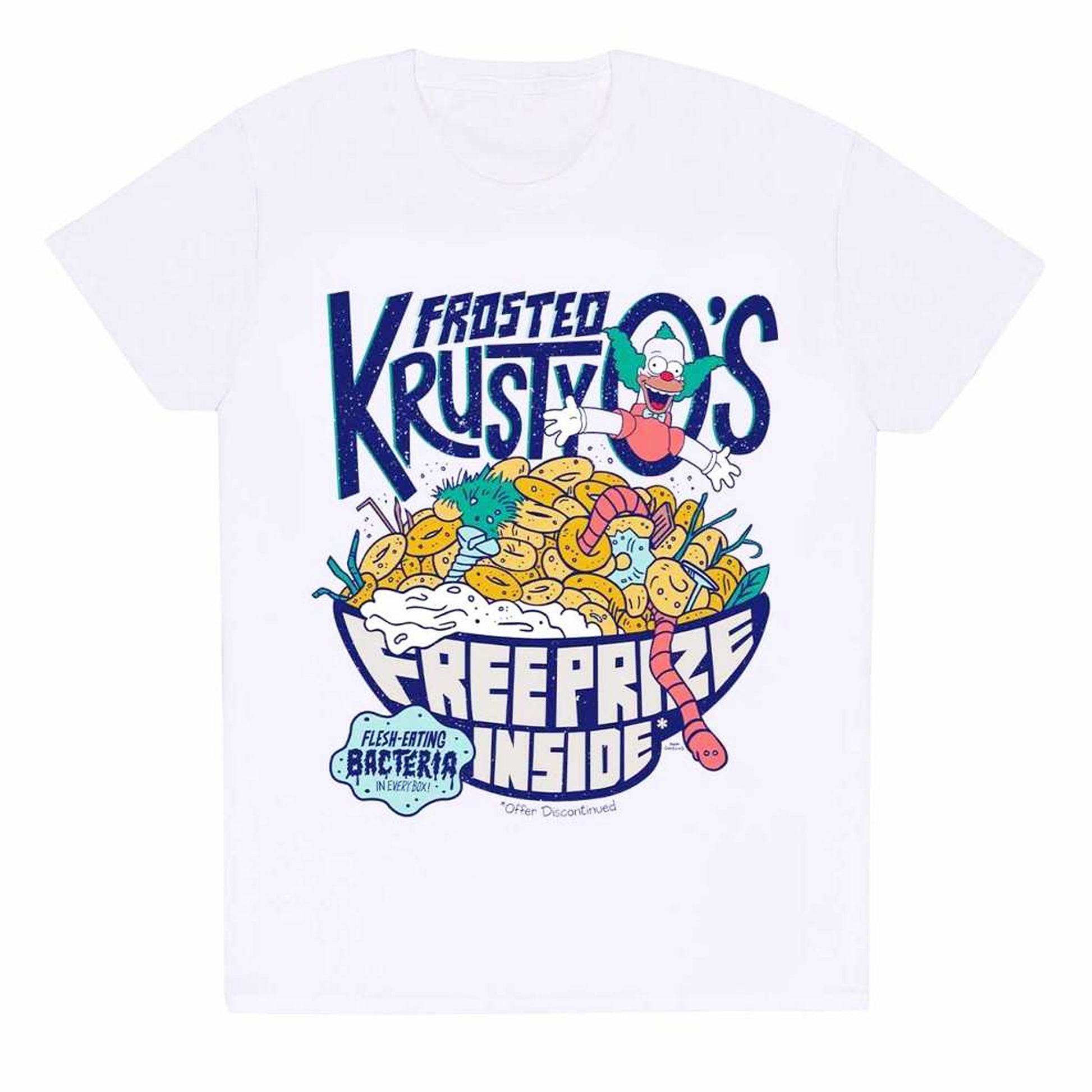White - Front - The Simpsons Unisex Adult Krusty O´s Frosted T-Shirt