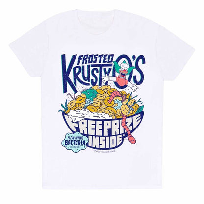 White - Front - The Simpsons Unisex Adult Krusty O´s Frosted T-Shirt