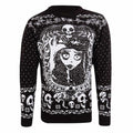 Multicoloured - Front - Corpse Bride Unisex Adult Skulls Knitted Sweatshirt