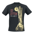 Black - Front - Led Zeppelin Unisex Adult Hermit T-Shirt