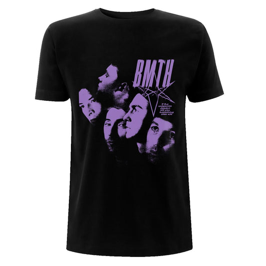 Black - Front - Bring Me The Horizon Unisex Adult Photo Montage T-Shirt