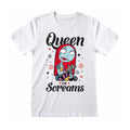 White - Front - Nightmare Before Christmas Unisex Adult Queen Of Screams T-Shirt