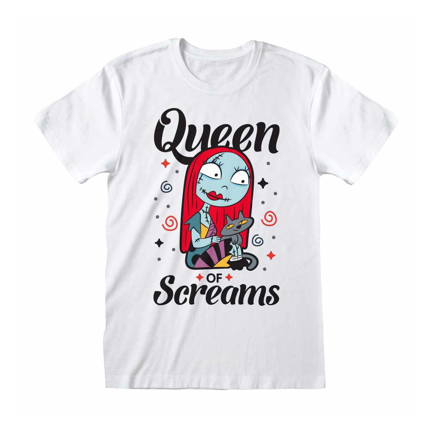White - Front - Nightmare Before Christmas Unisex Adult Queen Of Screams T-Shirt